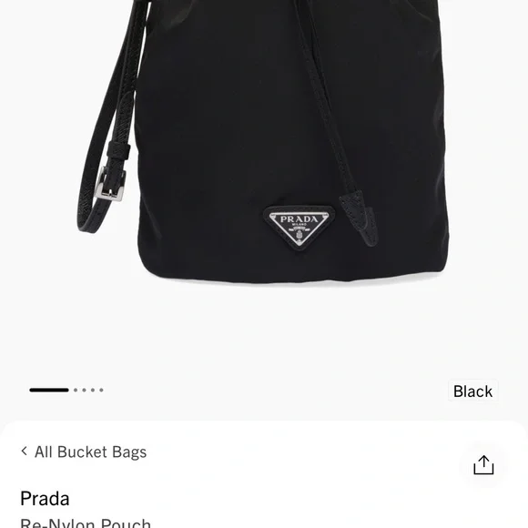 ✨ Prada Re-Nylon Bucket Pouch – Black ✨ - Picture 8 of 9